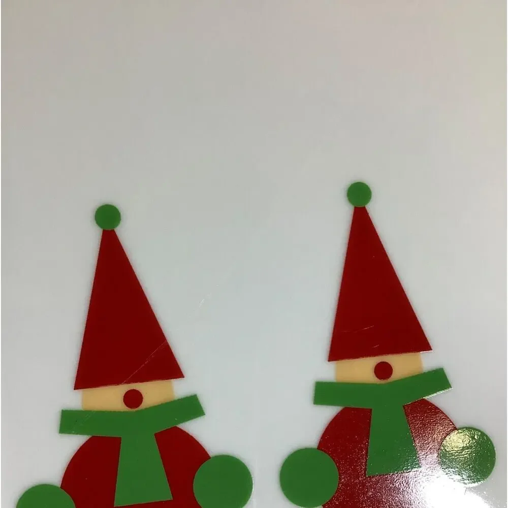 CRATE & BARREL 12 inch square JINGLE ELF holiday serving platter